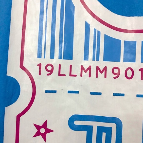 Men’s Moschino Graphic T-Shirt Fun Fair Ticket Blue Carnival Love Tee Sm… - Picture 9 of 12